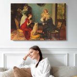 Schmutzler Leopold the Center of Attention - single-panel canvas displayed above a sofa