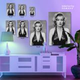 Marilyn Monroe Black and White Canvas Sexy Model Singer Nude Photo Wall Art - Image 2