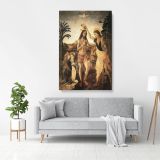 Baptism of Christ Painting by Leonardo Da Vinci Canvas Wall Art - Image 3