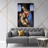 Famous Madonna Litta and Child Painting by Leonardo Da Vinci Canvas Wall Art - Image 2
