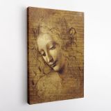 La Scapigliata Painting by Leonardo Da Vinci Canvas Wall Art - Image 4