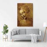 La Scapigliata Painting by Leonardo Da Vinci Canvas Wall Art - Image 3