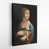 Lady with an Ermine Painting by Leonardo Da Vinci Canvas Wall Art - Image 4