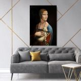 Lady with an Ermine Painting by Leonardo Da Vinci Canvas Wall Art - Image 2