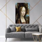 Lady with an Ermine Painting by Leonardo Da Vinci Canvas Wall Art - Image 2