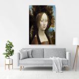 Lady with an Ermine Painting by Leonardo Da Vinci Canvas Wall Art - Image 3