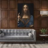 Famous Salvator Mundi Painting by Leonardo Da Vinci Canvas Wall Art