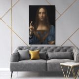 Famous Salvator Mundi Painting by Leonardo Da Vinci Canvas Wall Art - Image 2
