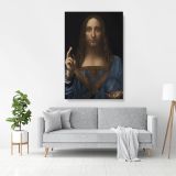 Famous Salvator Mundi Painting by Leonardo Da Vinci Canvas Wall Art - Image 3