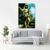 Saint John the Baptist Famous Painting by Leonardo Da Vinci Canvas Wall Art - Image 3
