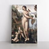 Raphael Leda and The Swan Painting by Leonardo Da Vinci Canvas Wall Art - Image 5