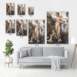 Raphael Leda and The Swan Painting by Leonardo Da Vinci Canvas Wall Art - Image 6