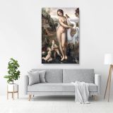 Raphael Leda and The Swan Painting by Leonardo Da Vinci Canvas Wall Art - Image 3