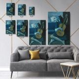 Pablo Picasso: Old Guitarist Artistic Modernism Famous Painting Photo Print on Canvas - Image 2