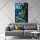Pablo Picasso: Old Guitarist Artistic Modernism Famous Painting Photo Print on Canvas - Image 4