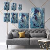 Pablo Picasso: Women Blue Nude Artistic Famous Painting Photo Print Canvas Wall Posters - Image 3