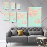 Modern Marble Painting Abstract Art Photo Print on Canvas with Frame Wall Mural - Image 7