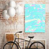 Modern Abstract Marble Painting Art Photo Print on Canvas with Frame Wall Mural Gift - Image 2