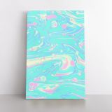 Modern Abstract Marble Painting Art Photo Print on Canvas with Frame Wall Mural Gift - Image 4