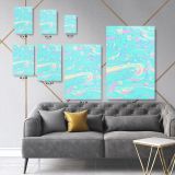 Modern Abstract Marble Painting Art Photo Print on Canvas with Frame Wall Mural Gift - Image 5