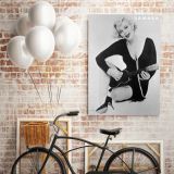 Black and White Canvas Marilyn Monroe Sexy Model Singer Nude Canvas Wall Art - Image 2