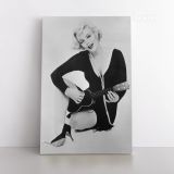 Black and White Canvas Marilyn Monroe Sexy Model Singer Nude Canvas Wall Art - Image 3