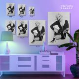 Black and White Canvas Marilyn Monroe Sexy Model Singer Nude Canvas Wall Art - Image 5