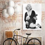 Marilyn Monroe Sexy Black and White Canvas Wall Art