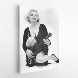 Marilyn Monroe Sexy Black and White Canvas Wall Art - Image 2