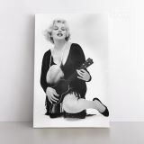 Marilyn Monroe Sexy Black and White Canvas Wall Art - Image 3