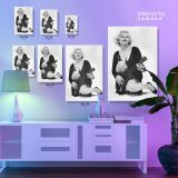 Marilyn Monroe Sexy Black and White Canvas Wall Art - Image 4