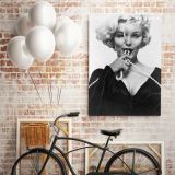 Black and White Canvas Marilyn Monroe Sexy Model Singer Nude Canvas Wall Art - Image 3