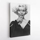 Black and White Canvas Marilyn Monroe Sexy Model Singer Nude Canvas Wall Art - Image 2