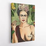 Frida Con Amigos High-Quality Canvas Wall Art