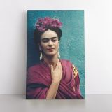 Self-Portrait Frida Con Amigos High-Quality wall art, for Feminist, Artistic Retro Canvas Wall Art - Image 2