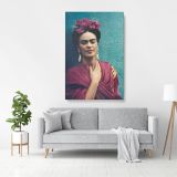 Self-Portrait Frida Con Amigos High-Quality wall art, for Feminist, Artistic Retro Canvas Wall Art - Image 3