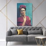 Self-Portrait Frida Con Amigos High-Quality wall art, for Feminist, Artistic Retro Canvas Wall Art - Image 6