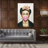 Self-Portrait Frida Con Amigos with Gum High-Quality wall art, for Feminist, Women Canvas Wall Art - Image 5