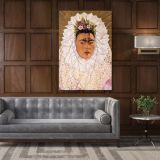 Frida Kahlo Autoportrait wall art, for Feminist, Women Empowerment, Wall Art Canvas Wall Art - Image 5