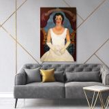 Frida Kahlo Portrait of an injury in white Canvas Wall Art - Image 6