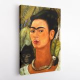Frida Kahlo Self-portrait with the Monkey Canvas Wall Art