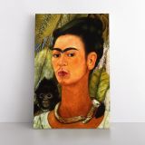 Frida Kahlo Self-portrait with the Monkey Canvas Wall Art - Image 2