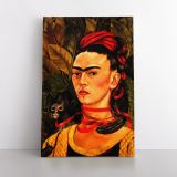 Self-portrait with the monkey Canvas Wall Art - Image 2