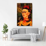 Self-portrait with the monkey Canvas Wall Art - Image 3