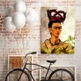 Frida Self-portrait with the Plait Canvas Wall Art - Image 8