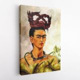 Frida Self-portrait with the Plait Canvas Wall Art