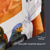 Frida Kahlo Self-portrait with my parrots Canvas Wall Art - Image 7