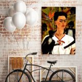 Self-portrait Frida Kahlo with the monkeys Canvas Wall Art - Image 8