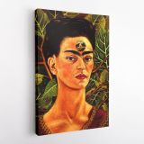 Frida Kahlo While Thinking of Death Canvas Wall Art