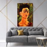 Frida Kahlo While Thinking of Death Canvas Wall Art - Image 6